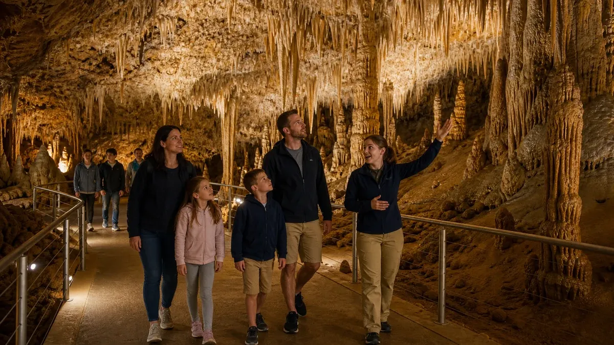 Family Adventures cave guide illustration