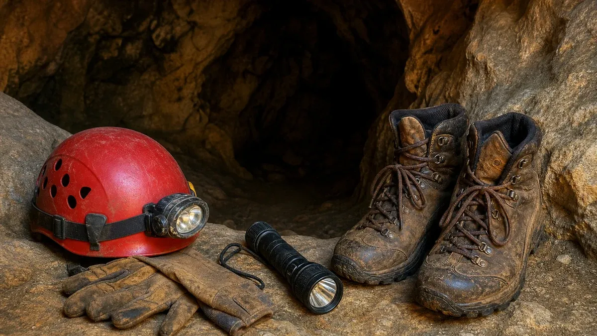 Safety Tips cave guide illustration