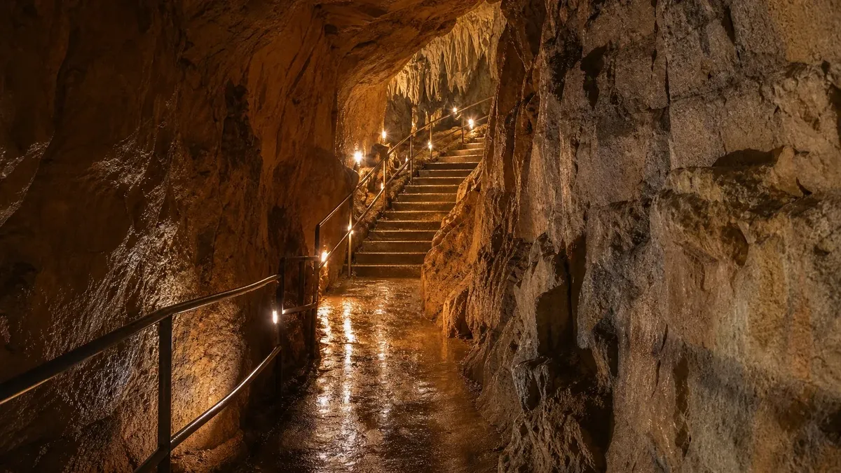 Underground Trails cave guide illustration